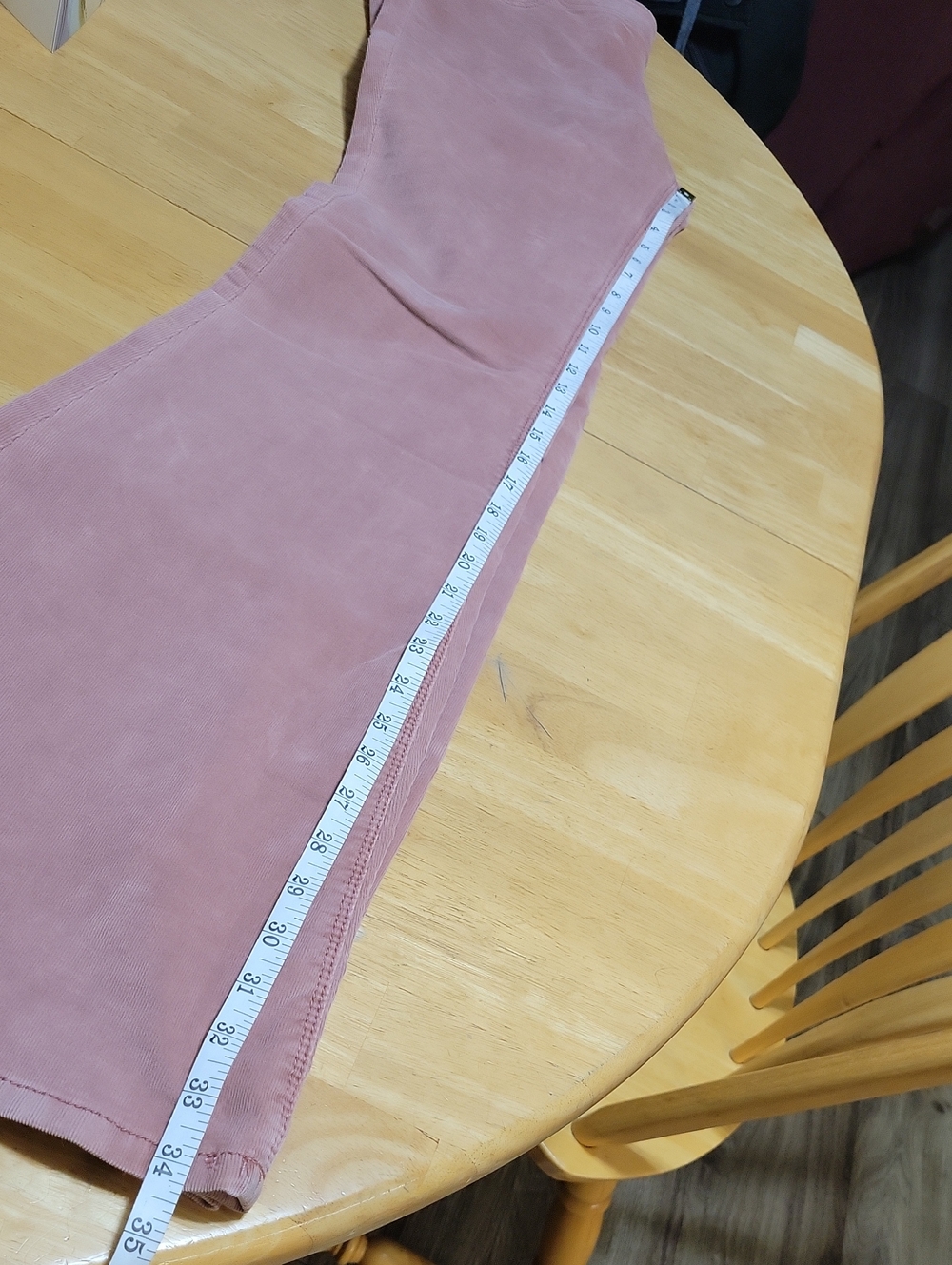 Dusty Pink Free People Stretch Cordory Flares - Picture 8 of 10